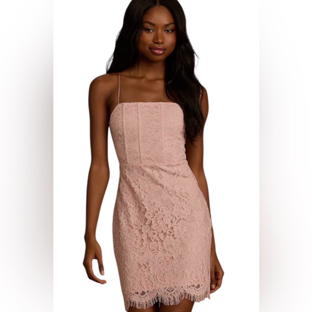 Keep It Social Blush Lace Bodycon Mini Dress
Lulus | Out of Stock